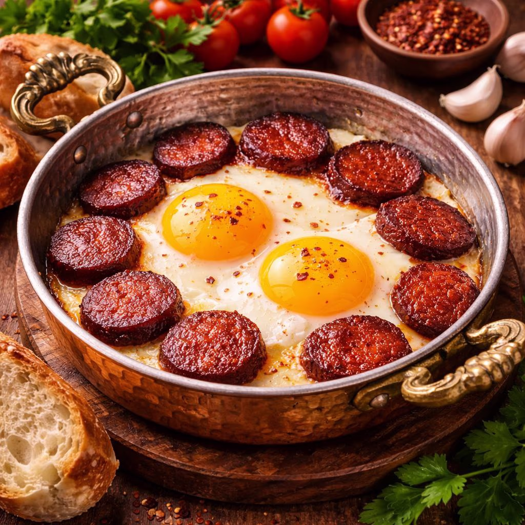 Tavada Sucuklu Yumurta